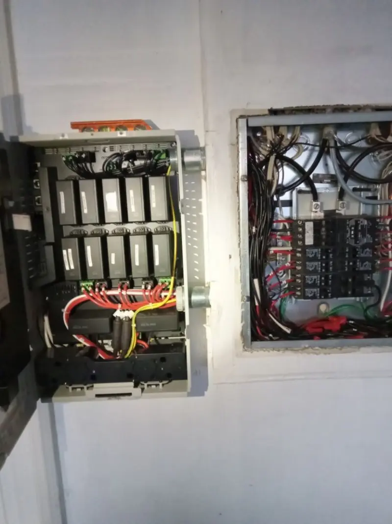 Electrical panel upgrade completed for Security Camera Wiring in Huntsville